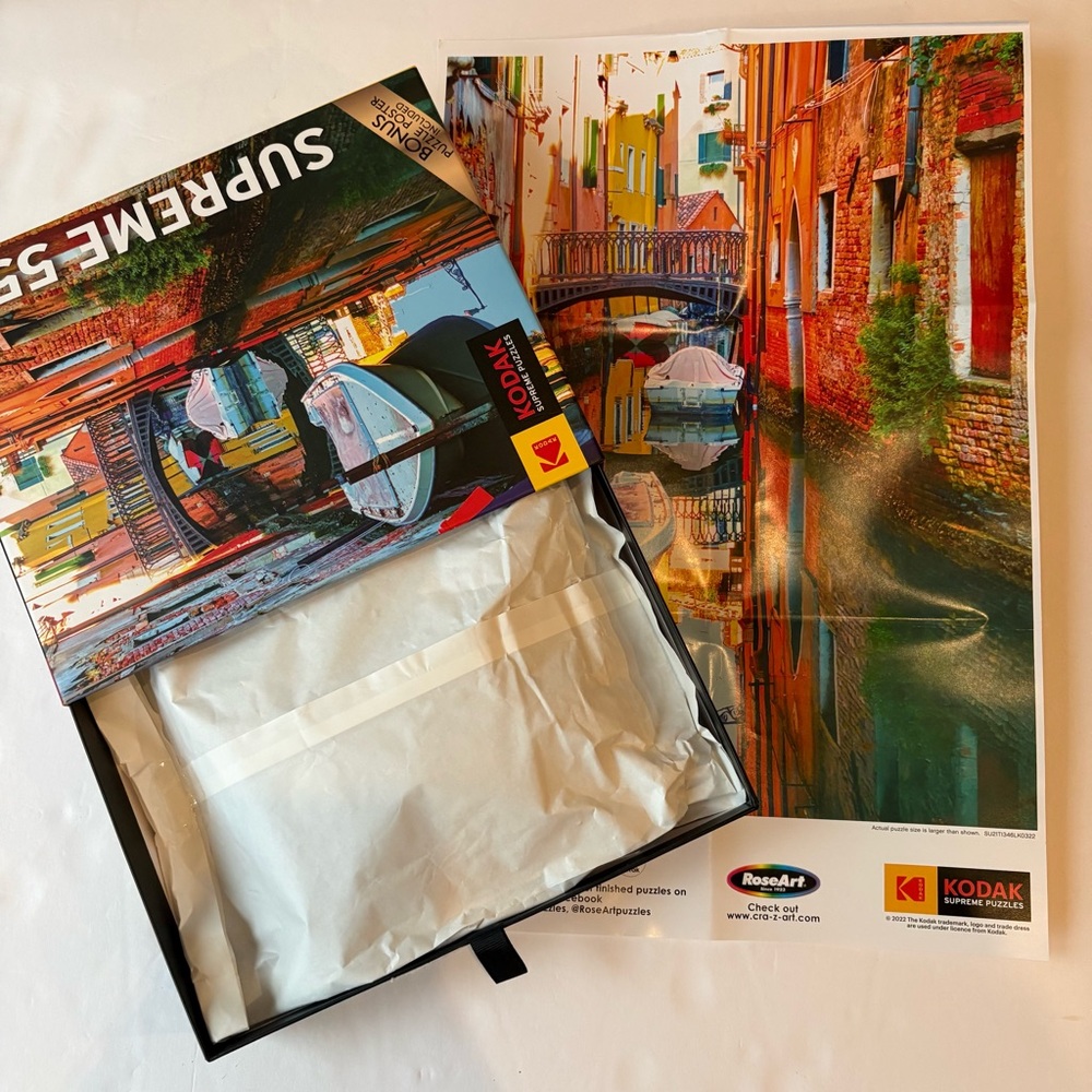 Kodak Supreme 550 Pc Jigsaw Puzzle Venice Canal Photo - Picture 4 of 5
